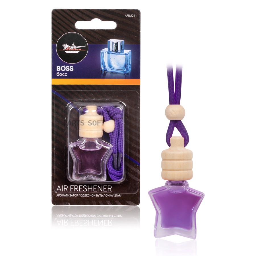 Ароматизатор подвесной (Boss/Босс) жидкий "AIRLINE" (Бутылочка "Star") - AIRLINE None None